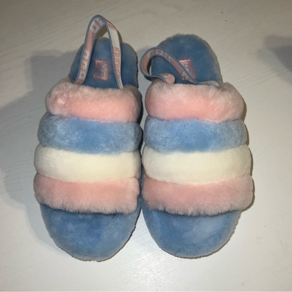 NWOT Ugg Yeah Fuzzy Slingback Slides - Picture 3 of 10